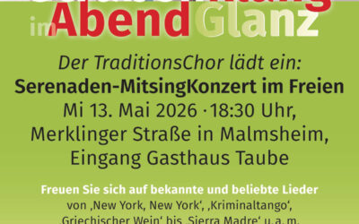 Gute Stimmung bei der Serenade unseres TraditionsChors